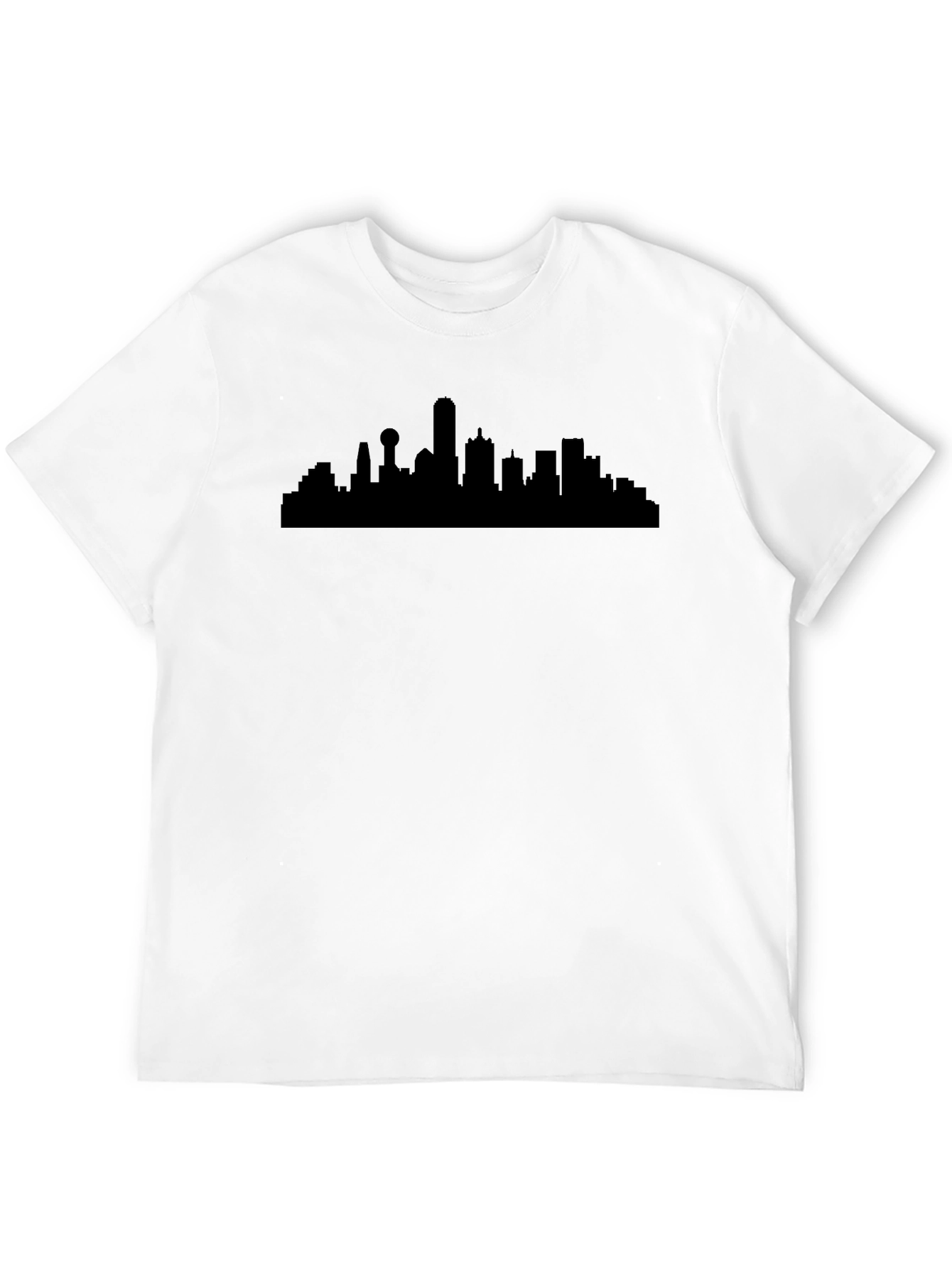 City Skyline Graphic Tee - Black Cotton Shirt