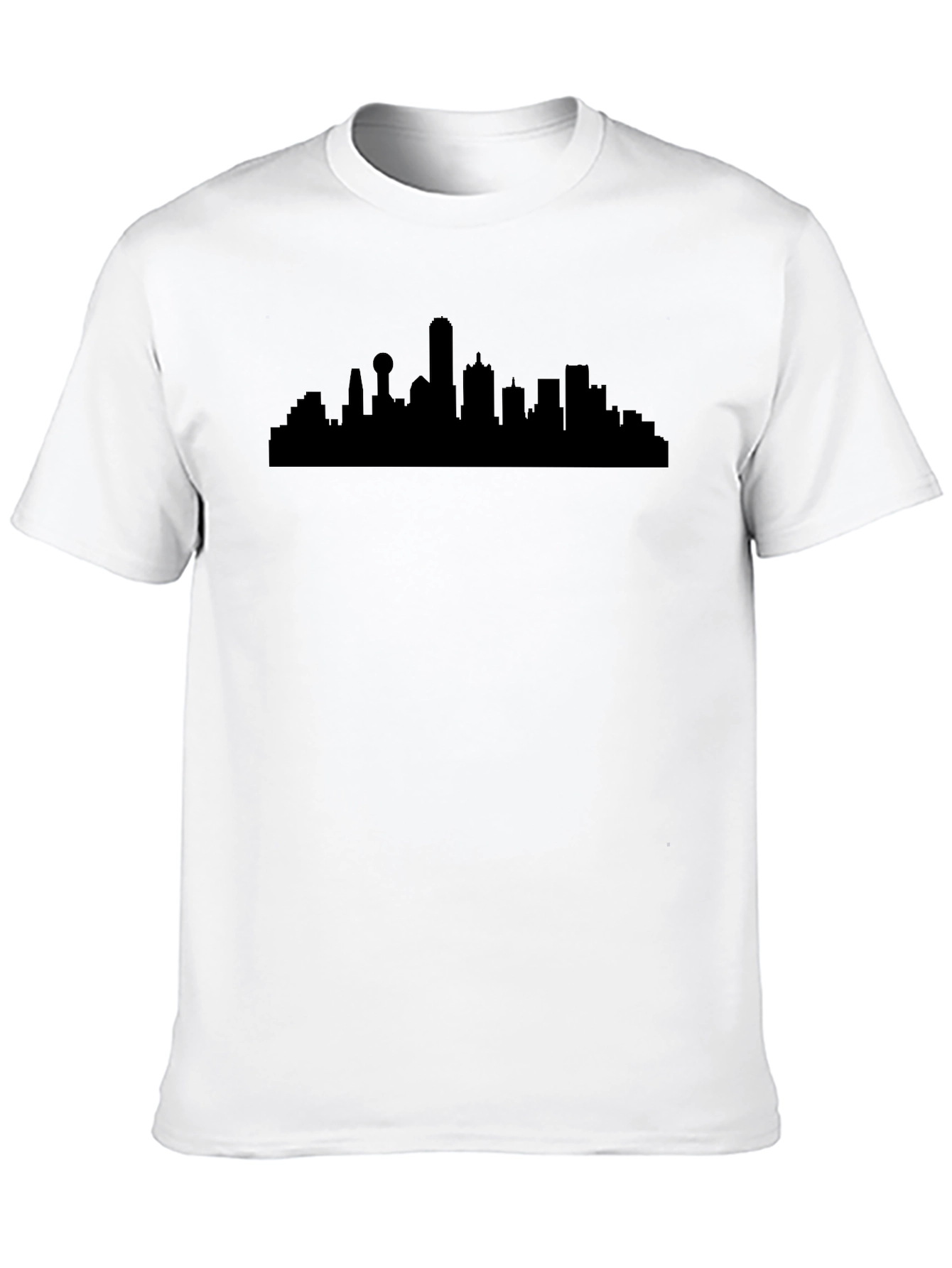 City Skyline Graphic Tee - Black Cotton Shirt