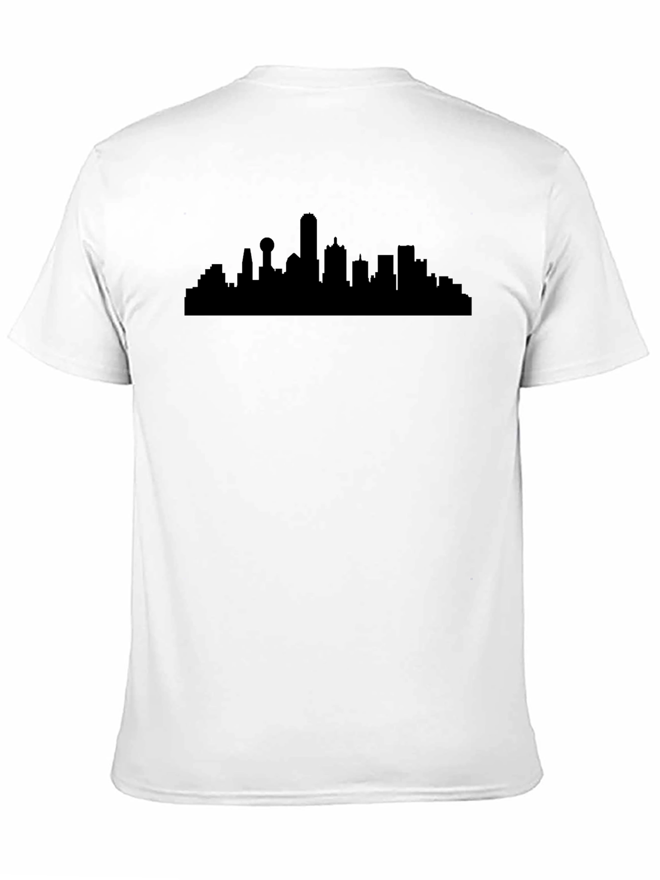 City Skyline Graphic Tee - Black Cotton Shirt
