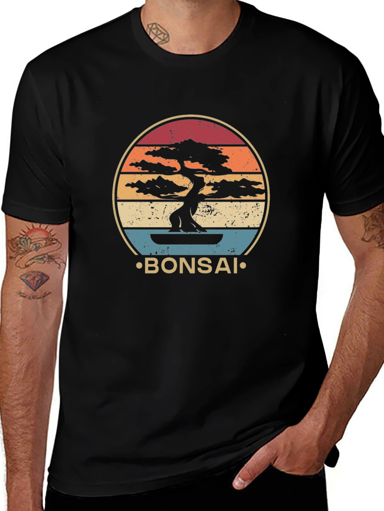 Retro Bonsai Tree Graphic Tee
