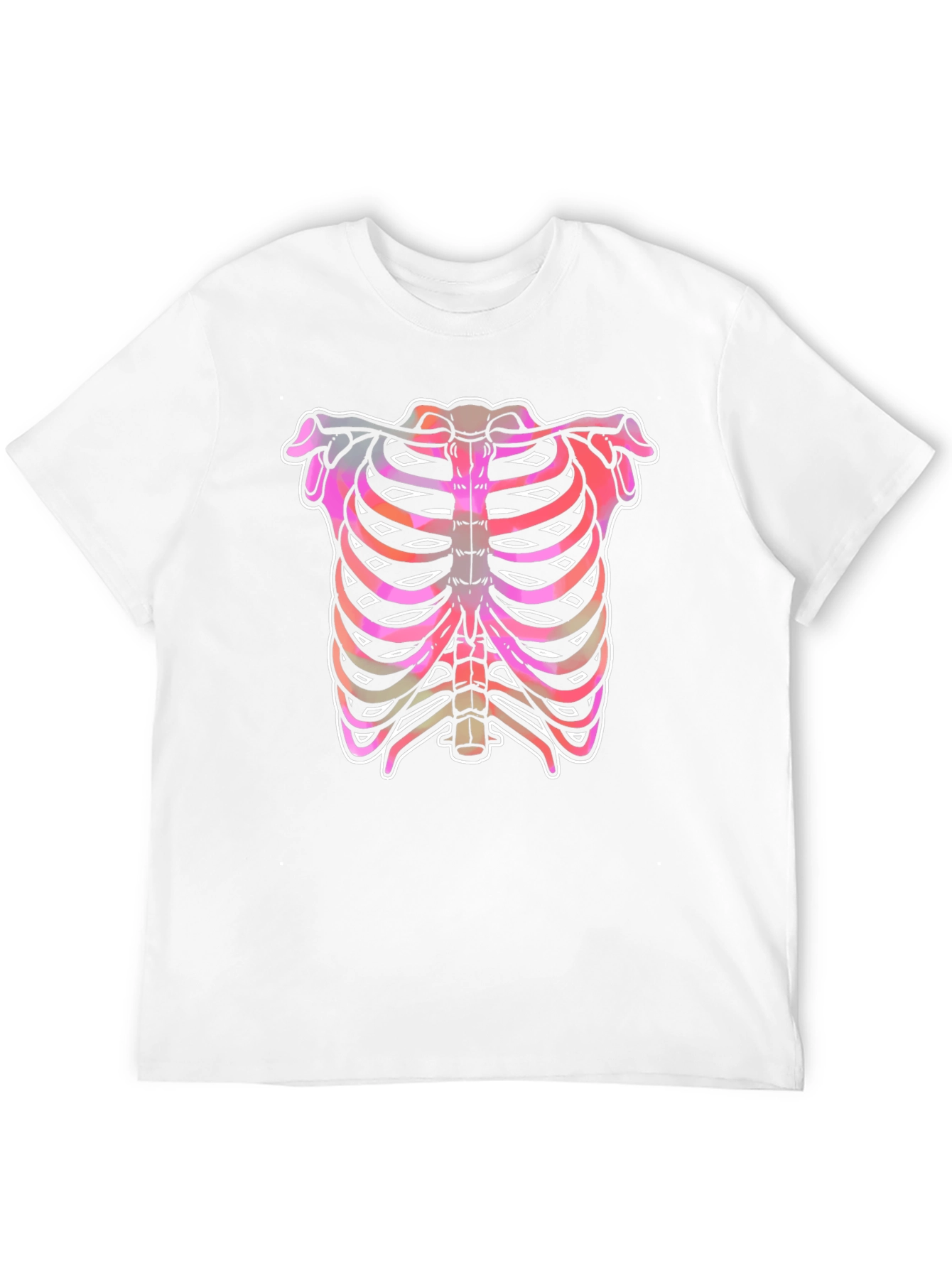 Rib Cage Graphic Tee - Unique Halloween Shirt