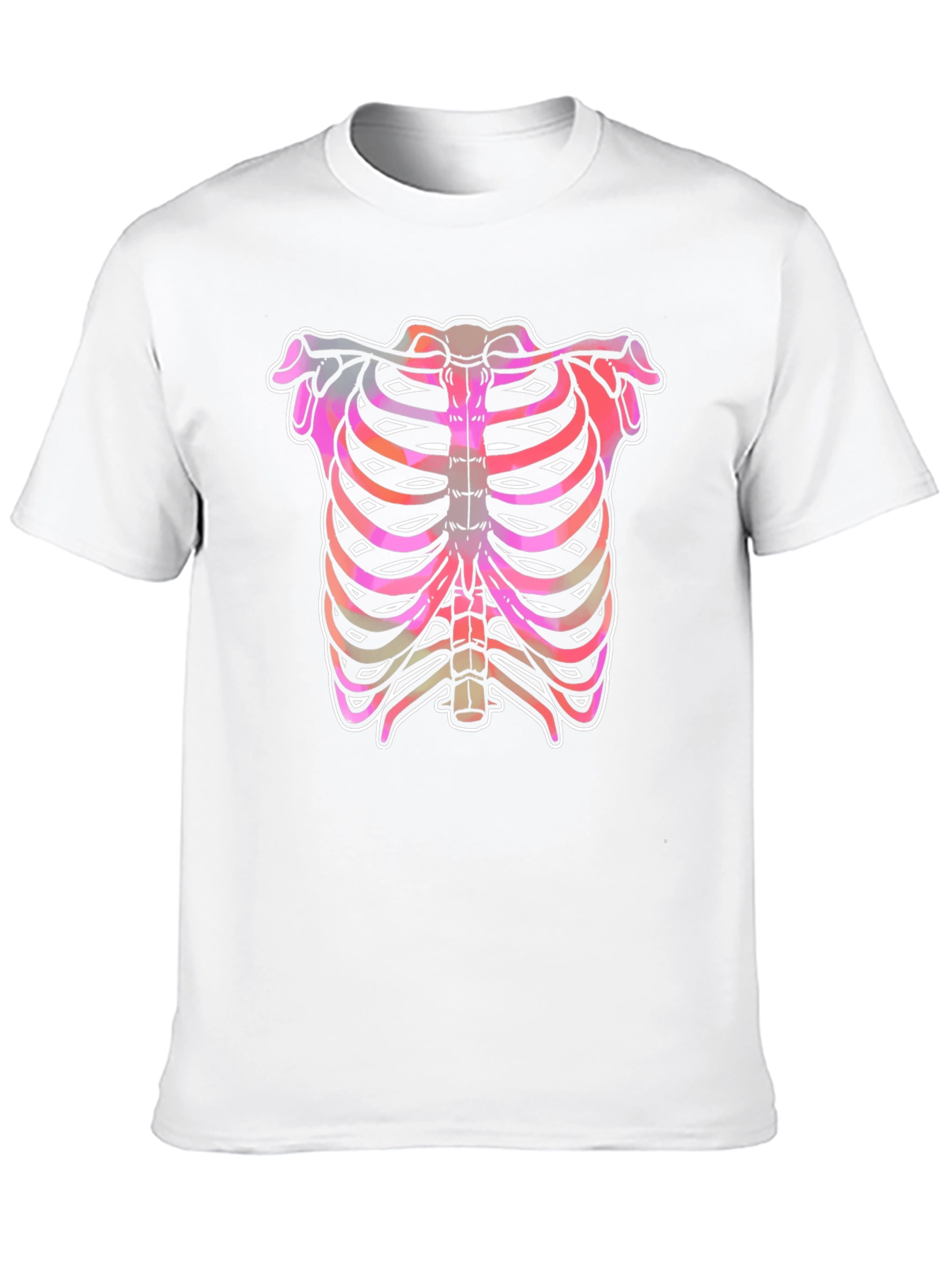 Rib Cage Graphic Tee - Unique Halloween Shirt