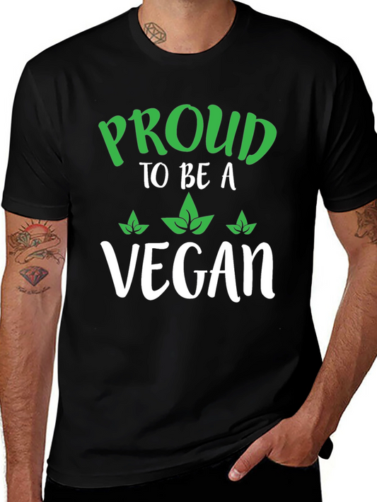 Proud Vegan Graphic Tee - Black Short Sleeve T-Shirt
