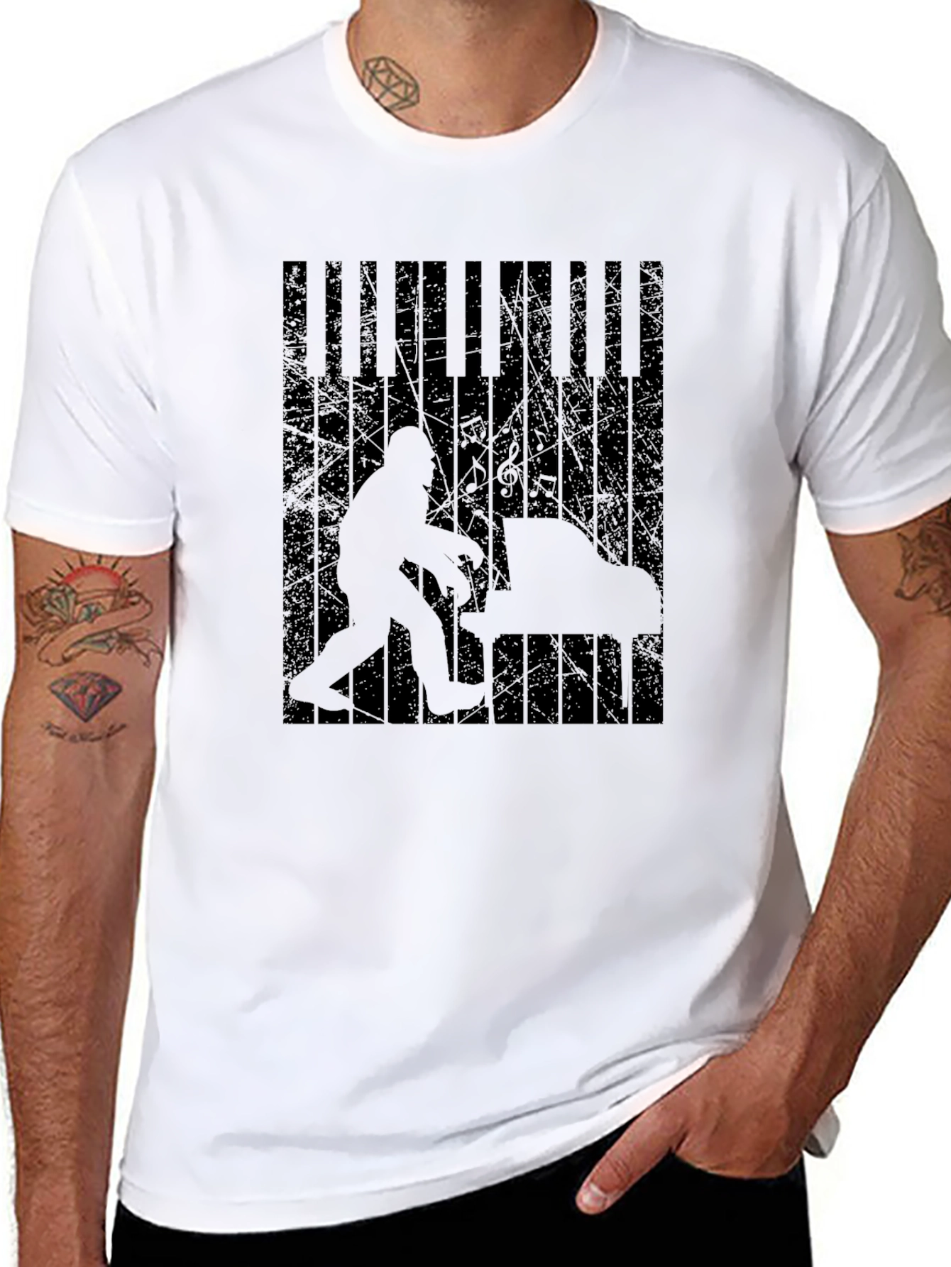 Sasquatch Piano Player T-Shirt