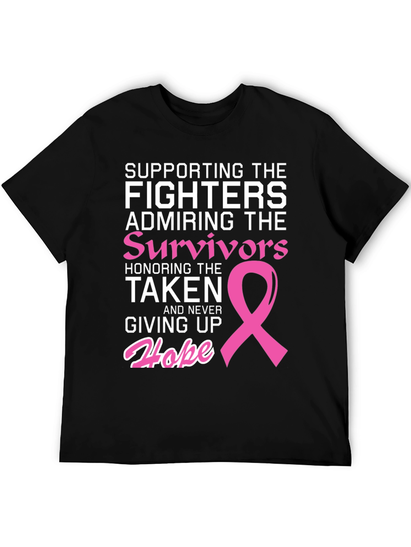 Breast Cancer Awareness T-Shirt: Fighters Survivors Hope