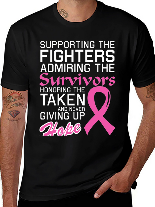 Breast Cancer Awareness T-Shirt: Fighters Survivors Hope