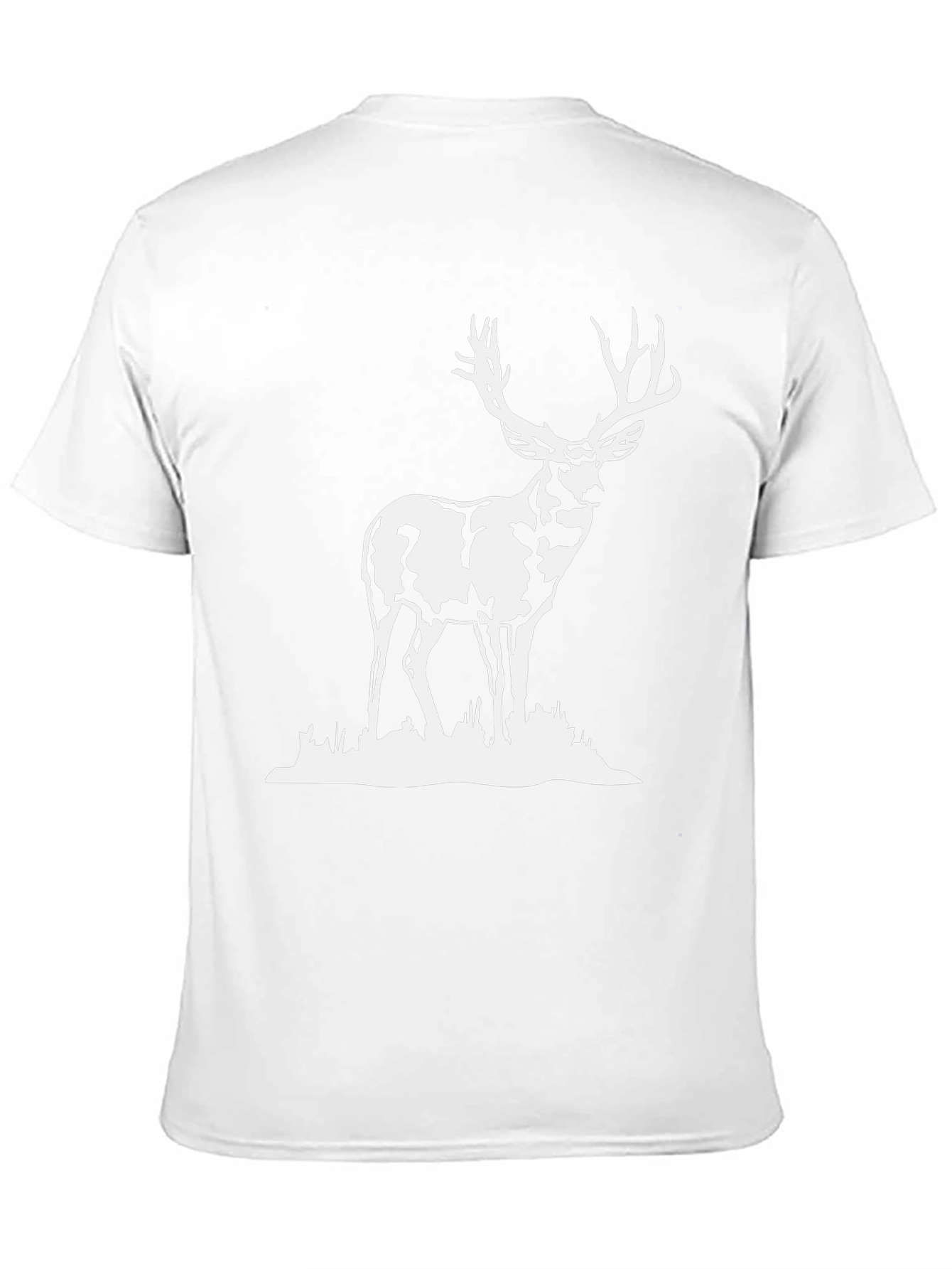 Deer Graphic Tee - Classic Black Cotton T-Shirt