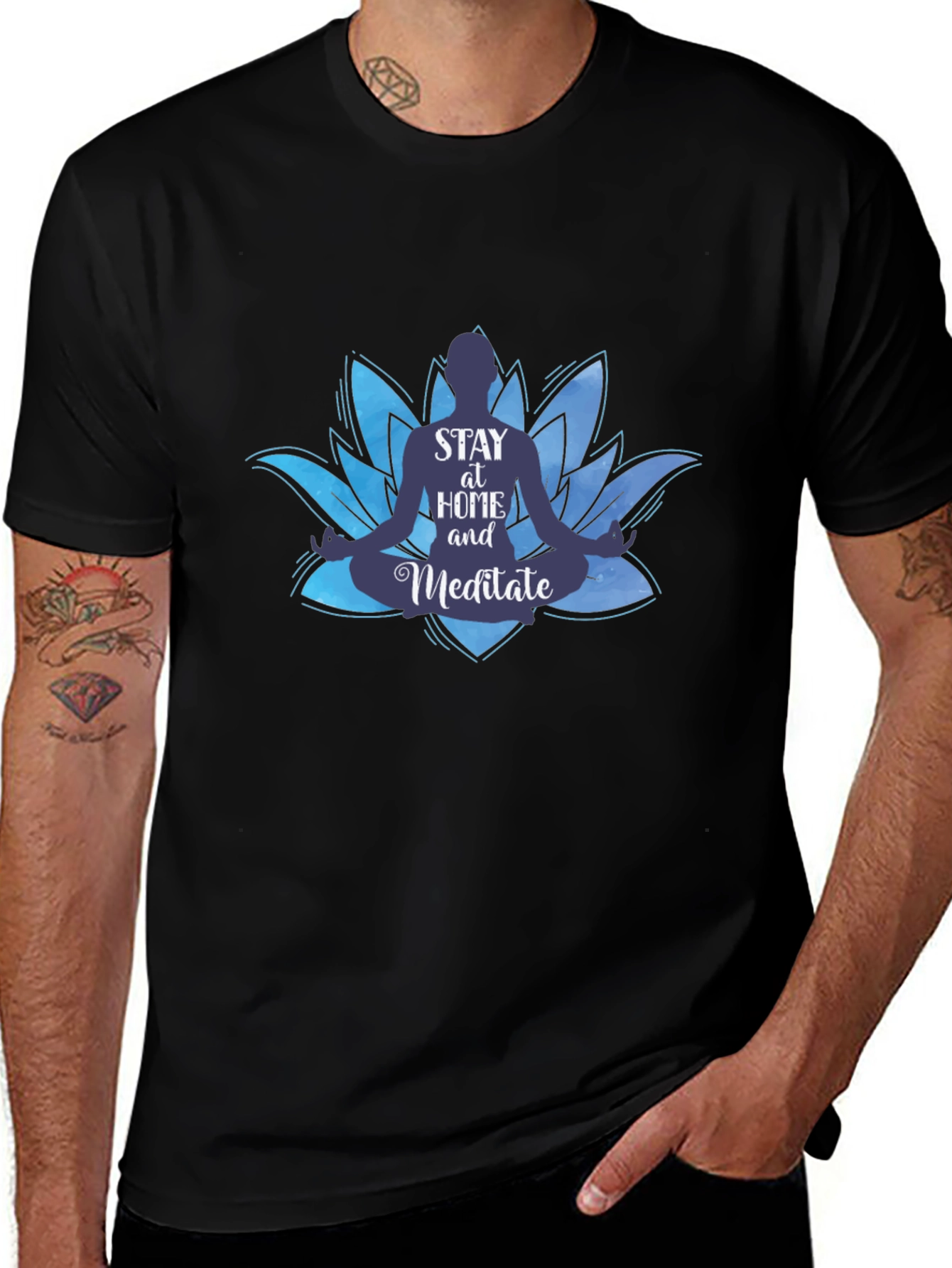 Stay Home Meditate Graphic Tee