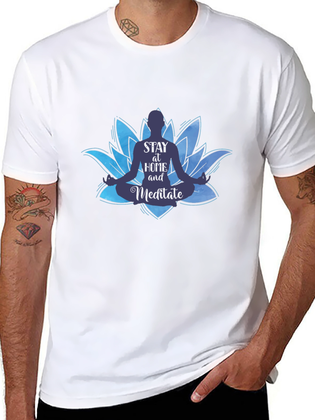 Stay Home Meditate Graphic Tee