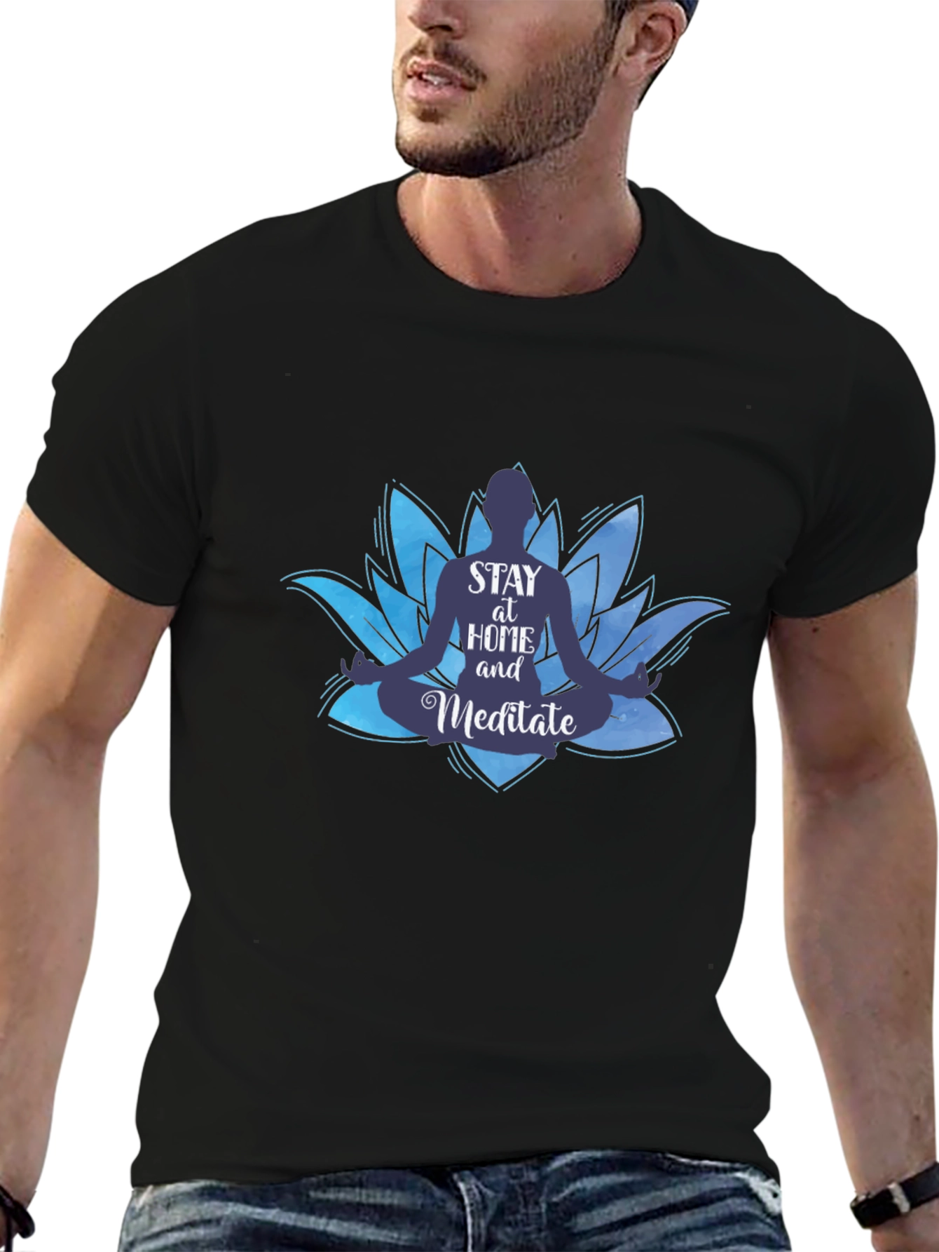 Stay Home Meditate Graphic Tee