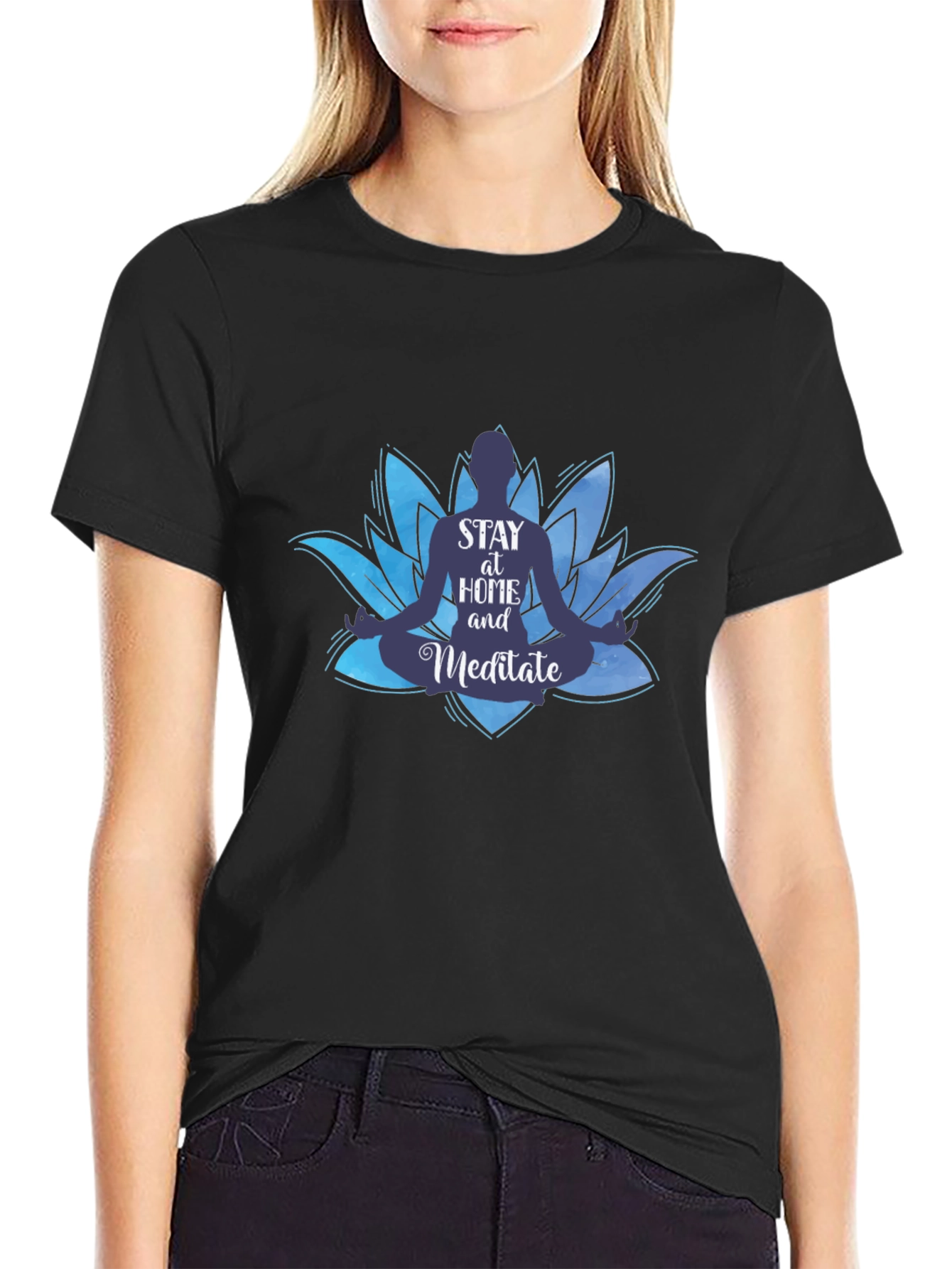 Stay Home Meditate Graphic Tee