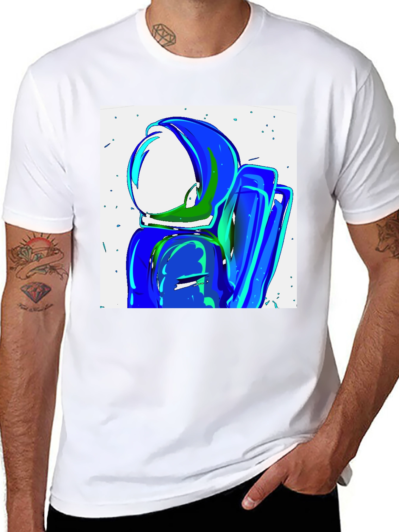 Astronaut Graphic T-Shirt - Trendy Space Design