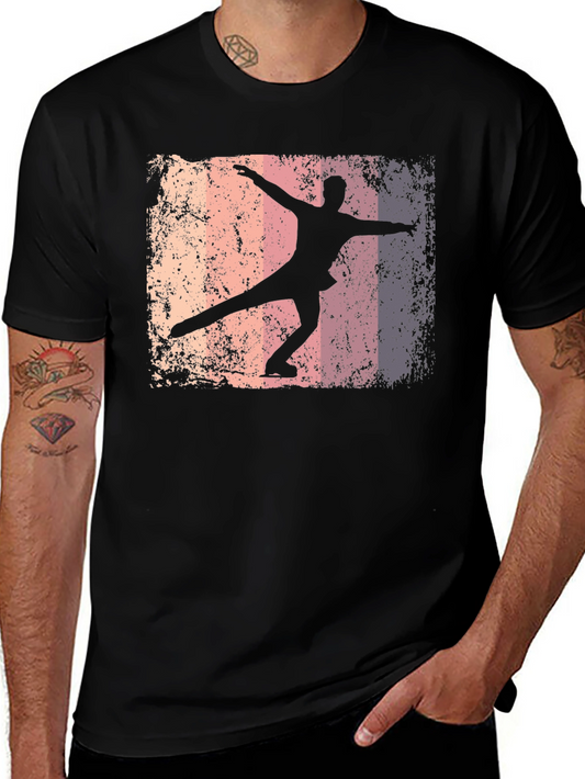 Figure Skating Graphic Tee - Retro Style T-Shirt