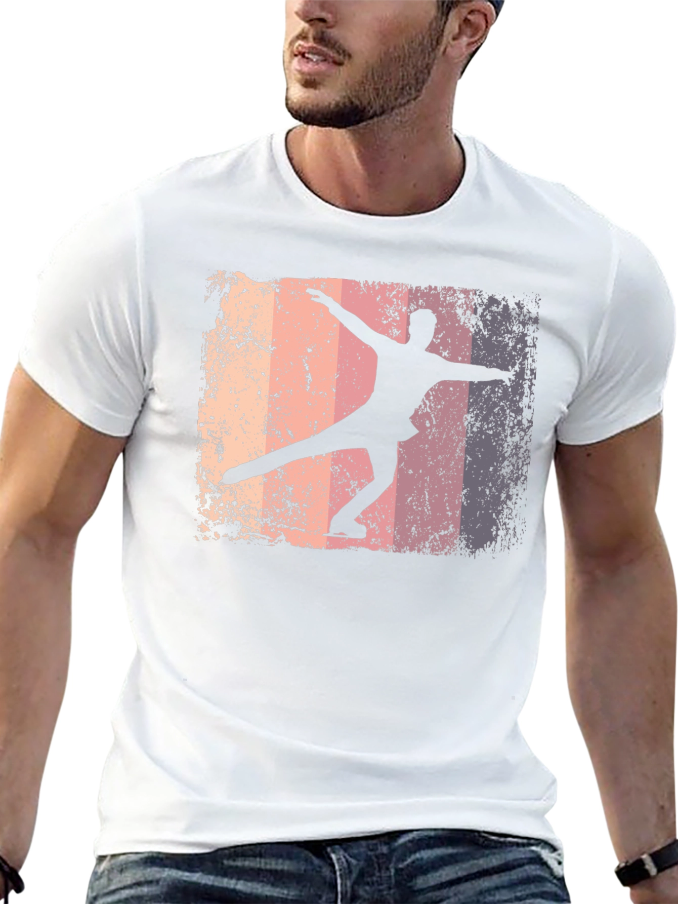 Figure Skating Graphic Tee - Retro Style T-Shirt