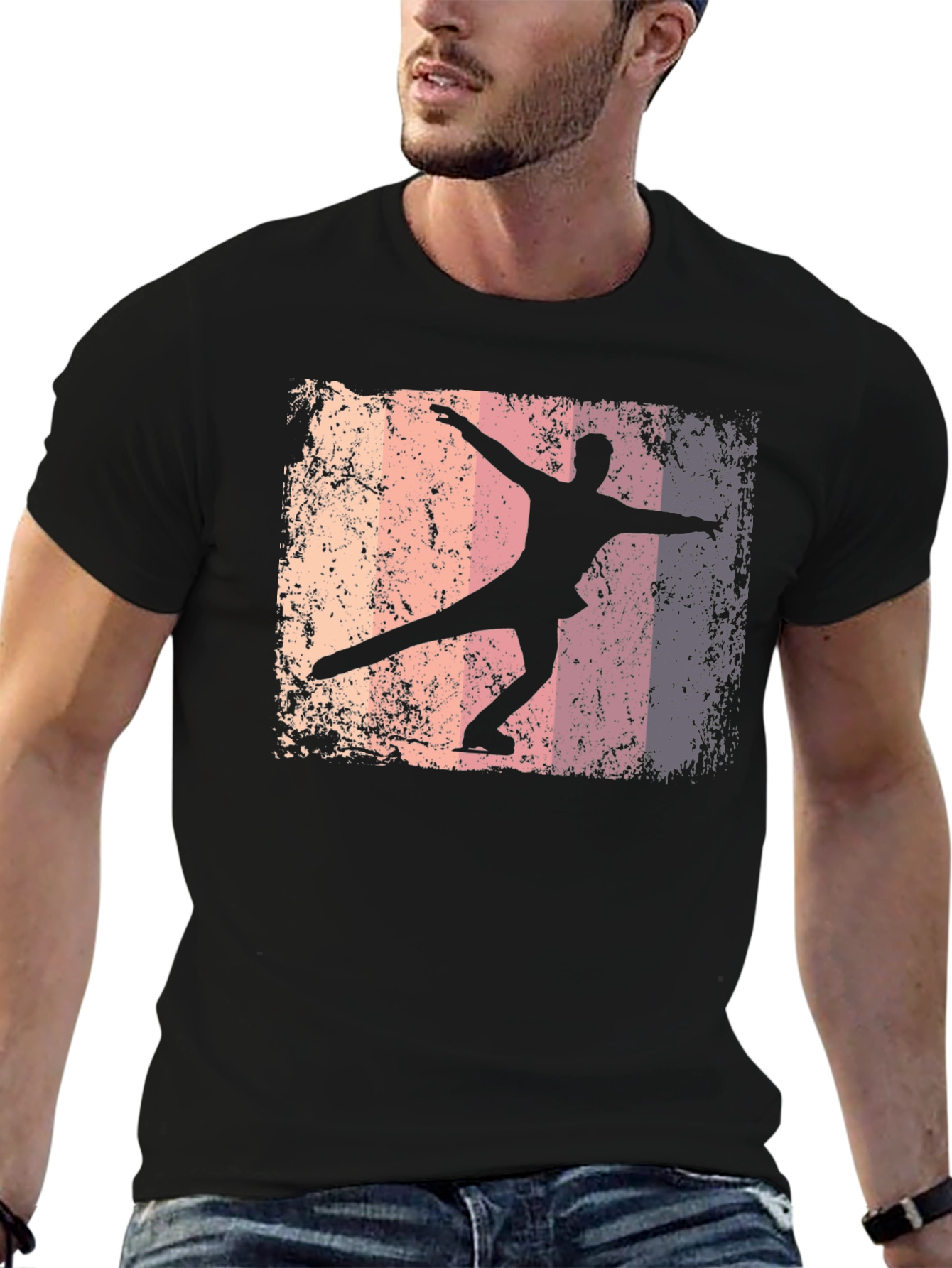 Figure Skating Graphic Tee - Retro Style T-Shirt