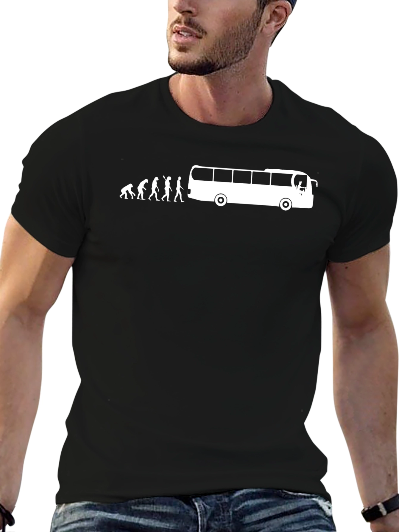 Evolution to Bus Driver T-Shirt - Funny Novelty Tee