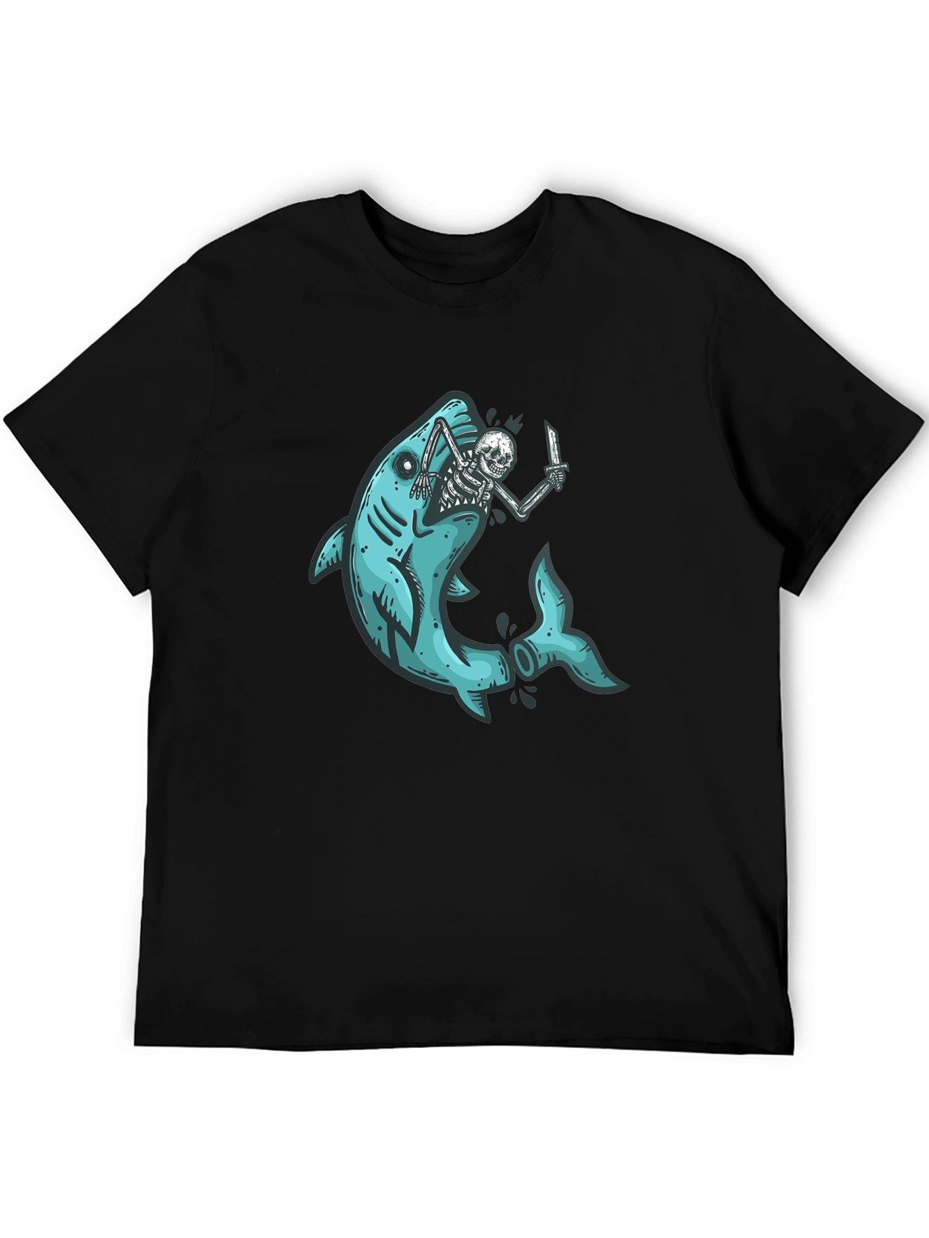 Shark Attack Skeleton T-Shirt