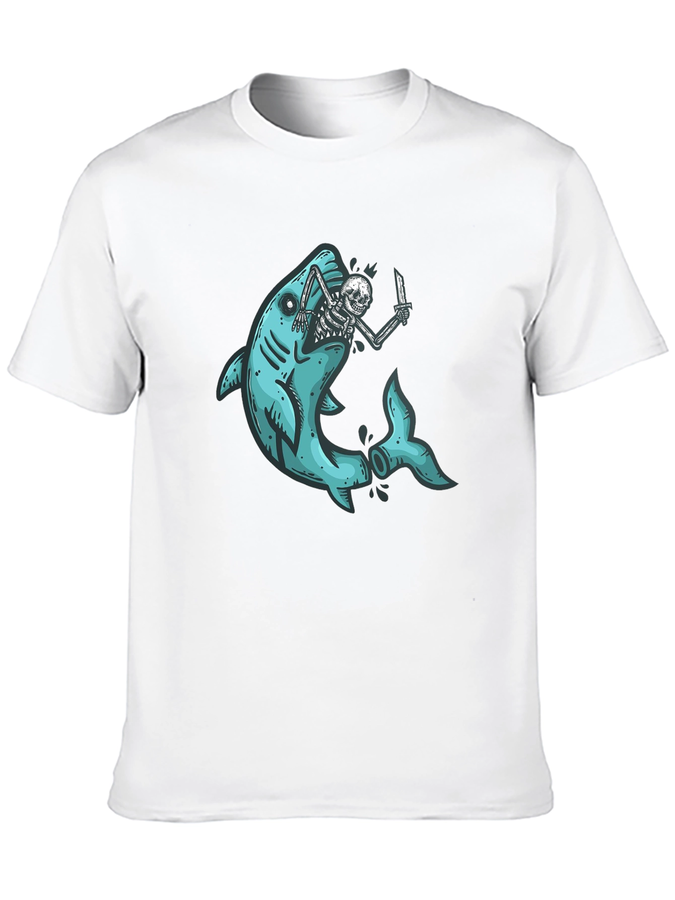 Shark Attack Skeleton T-Shirt