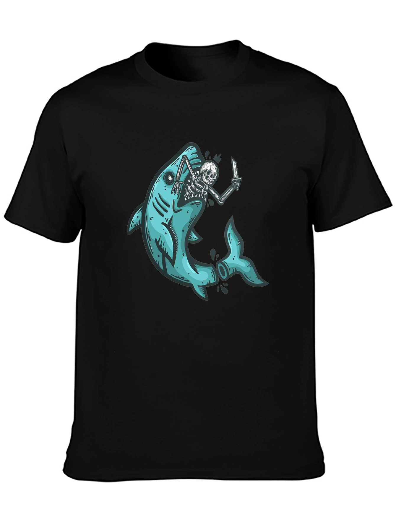 Shark Attack Skeleton T-Shirt