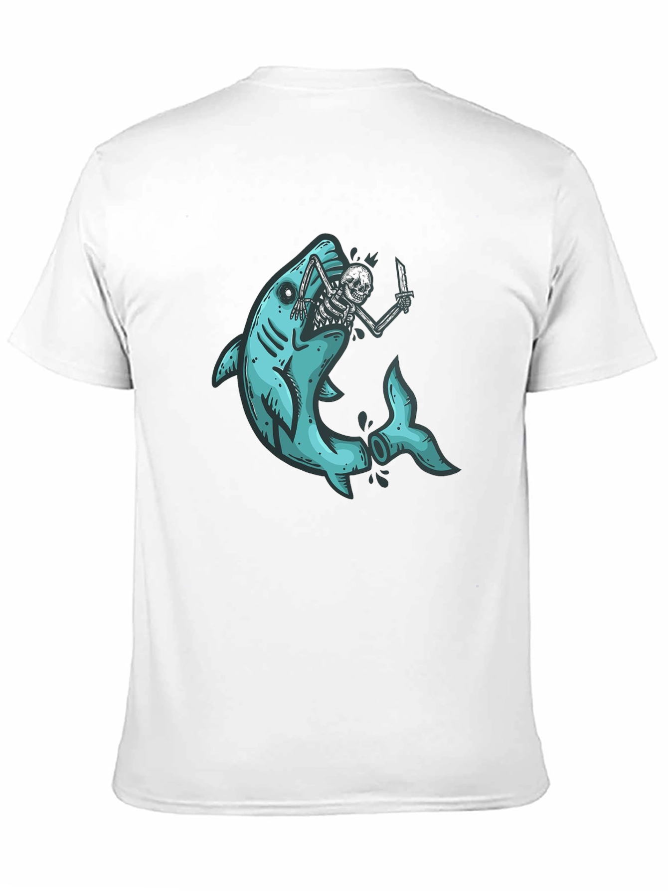 Shark Attack Skeleton T-Shirt