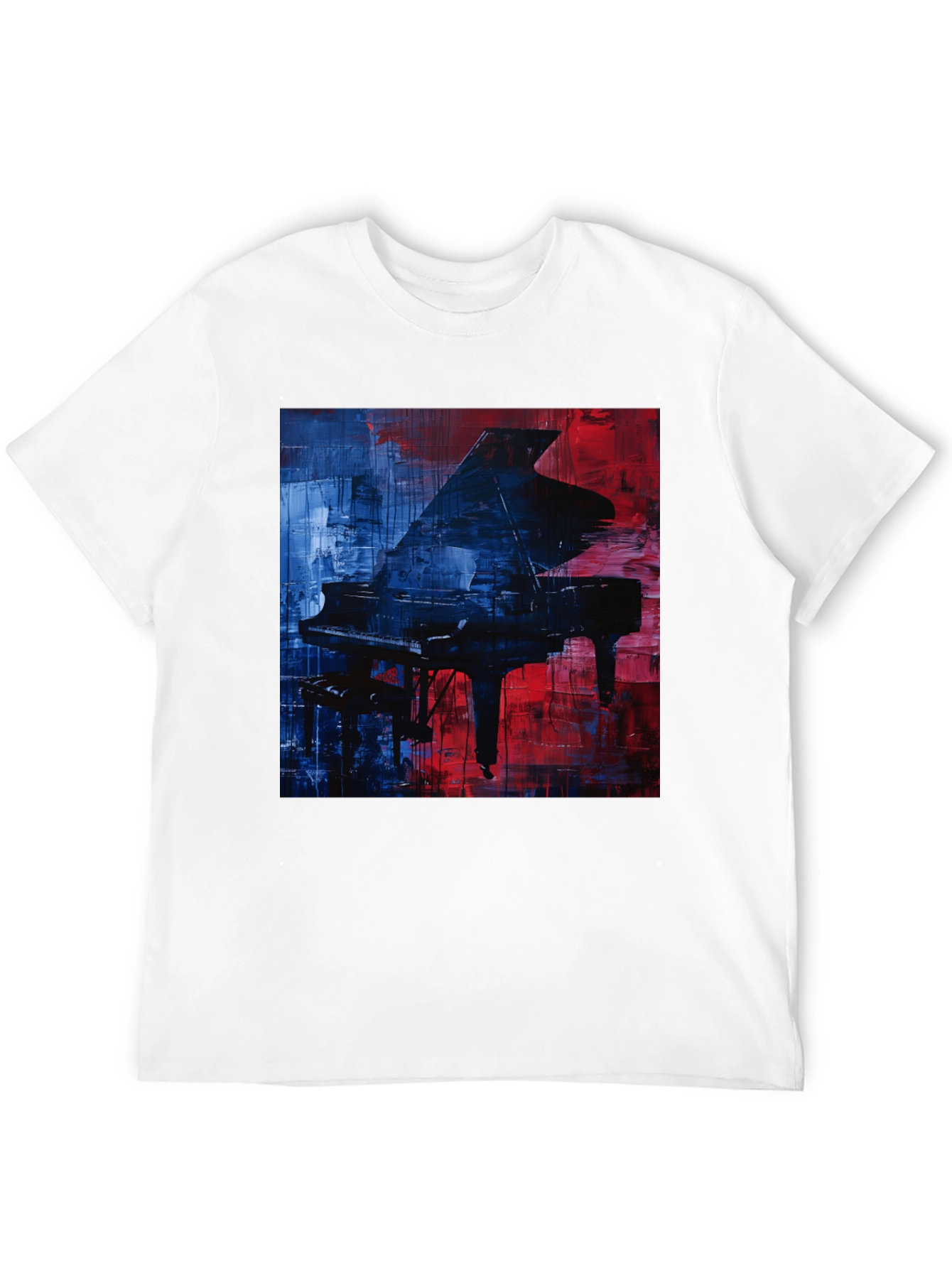 Piano Art Graphic T-Shirt - Stylish Music Lover Tee