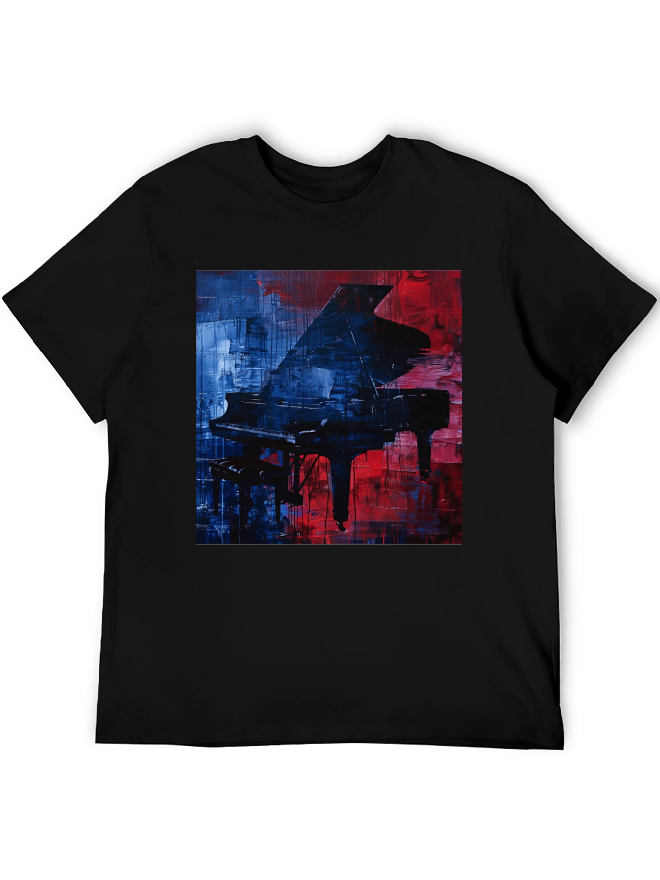 Piano Art Graphic T-Shirt - Stylish Music Lover Tee