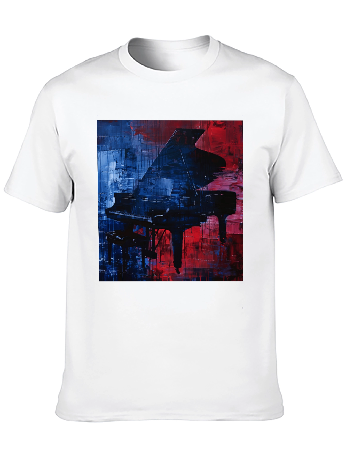 Piano Art Graphic T-Shirt - Stylish Music Lover Tee