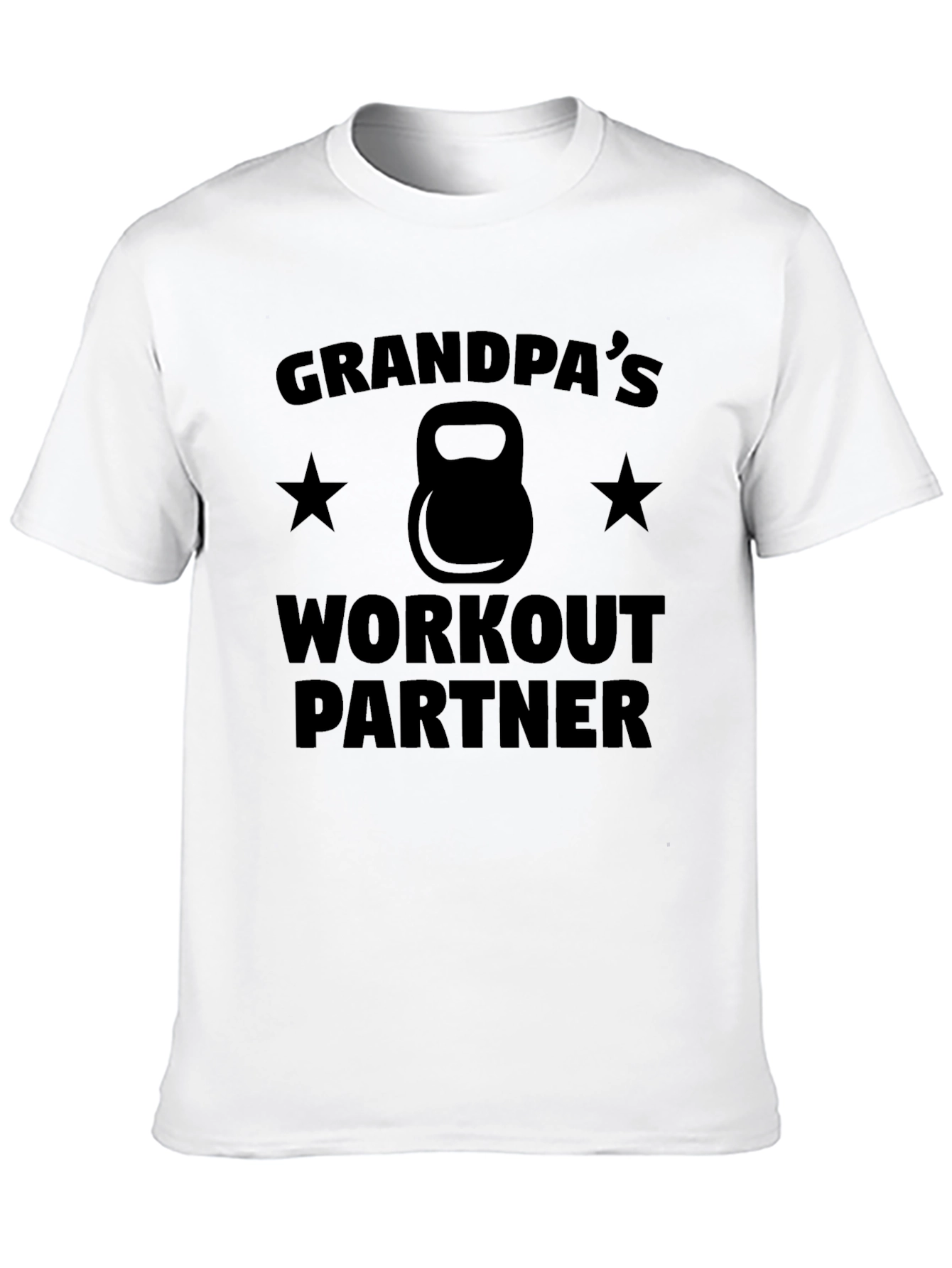 Grandpas Workout Partner T-Shirt - Kettlebell Design