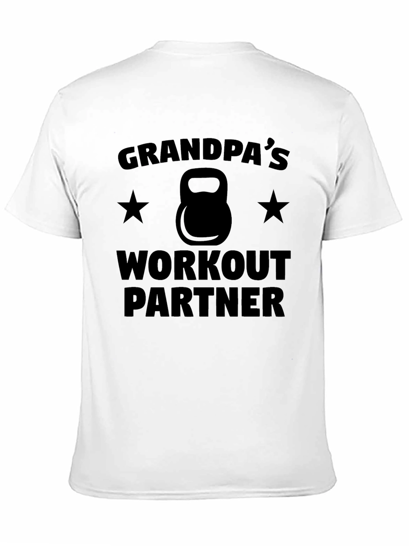 Grandpas Workout Partner T-Shirt - Kettlebell Design