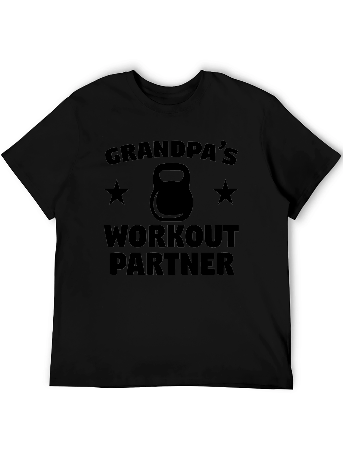 Grandpas Workout Partner T-Shirt - Kettlebell Design
