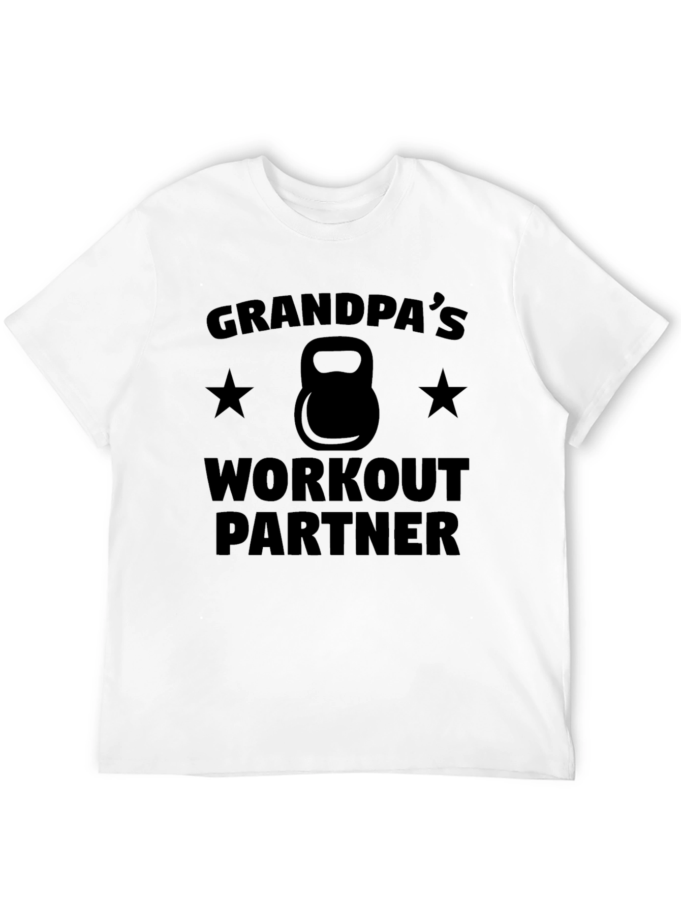 Grandpas Workout Partner T-Shirt - Kettlebell Design