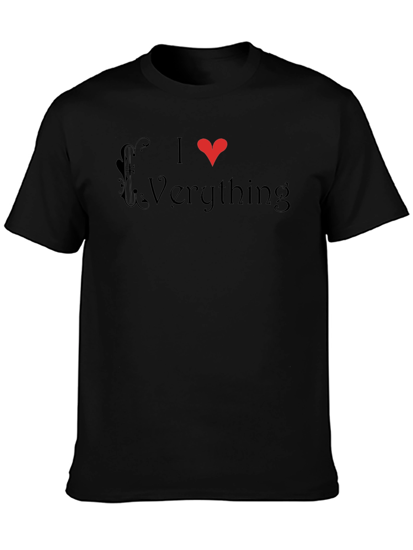 I Heart Everything Graphic Tee - Mens Black T-Shirt