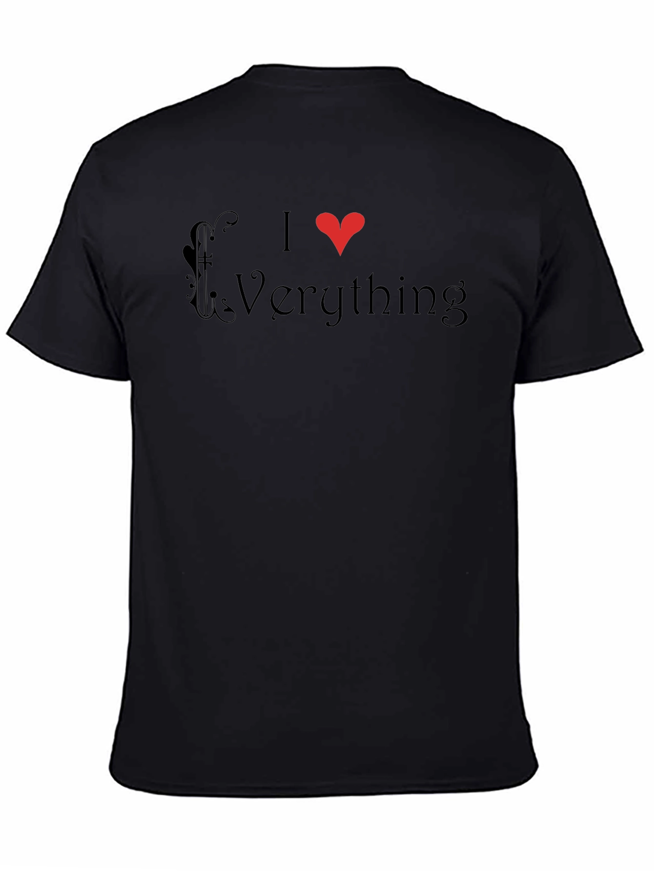 I Heart Everything Graphic Tee - Mens Black T-Shirt