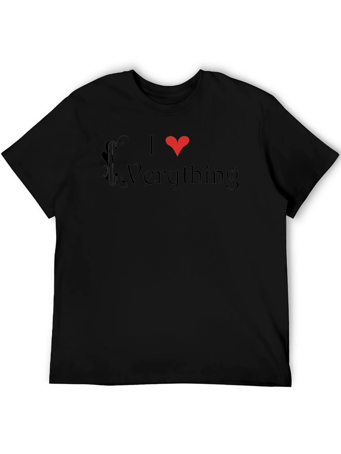 I Heart Everything Graphic Tee - Mens Black T-Shirt