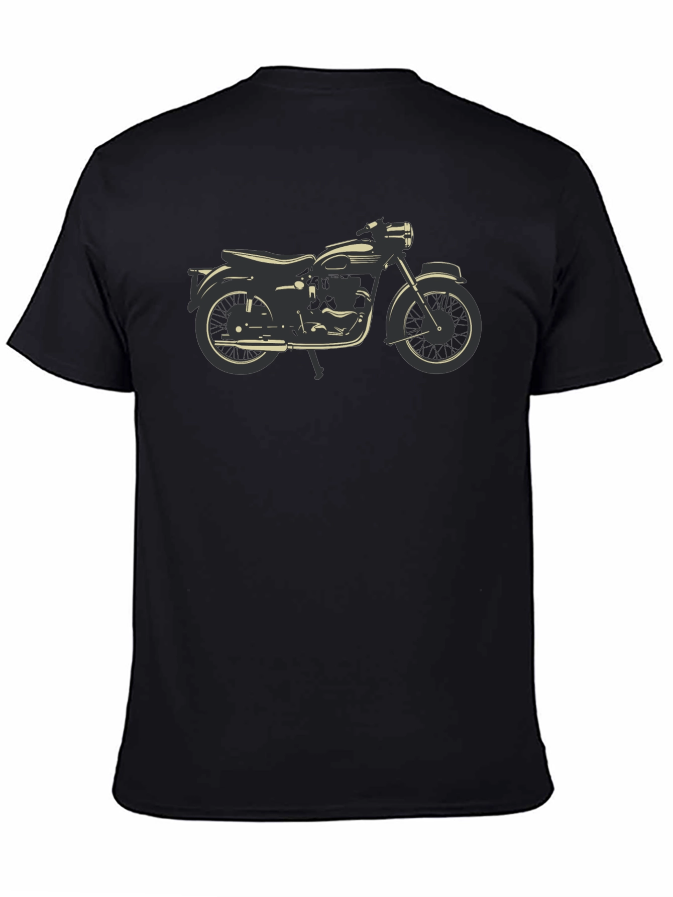 Classic Motorcycle Graphic Tee - Black