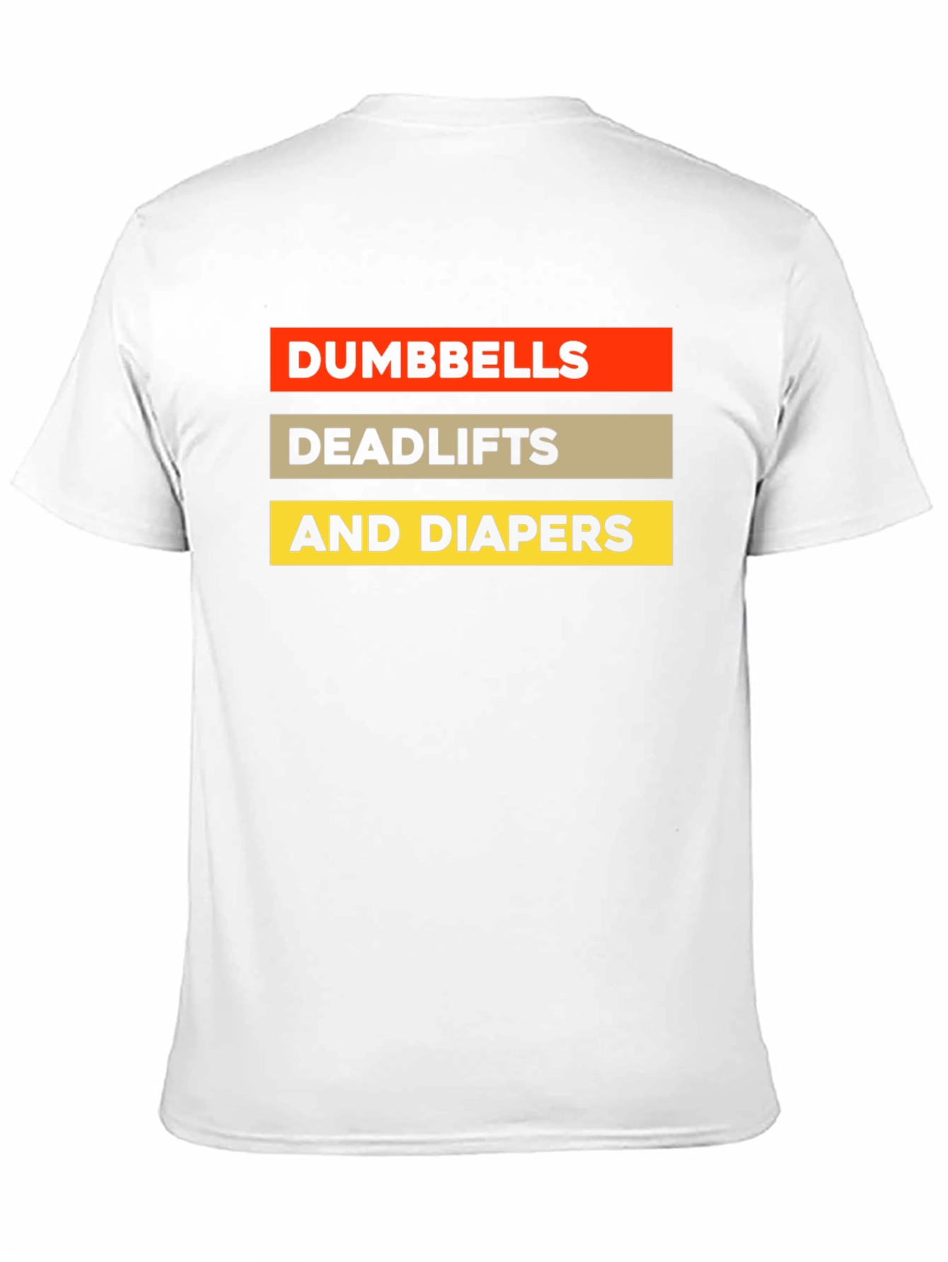 Dumbbells Deadlifts & Diapers Black Graphic T-Shirt