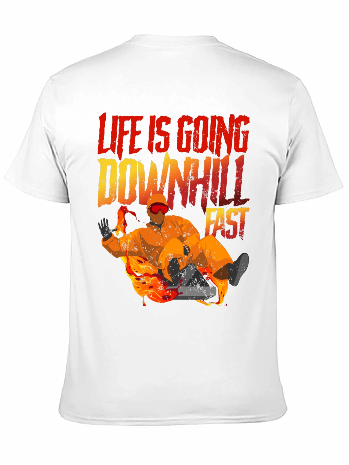 Life Is Going Downhill Fast Graphic Tee - Black
