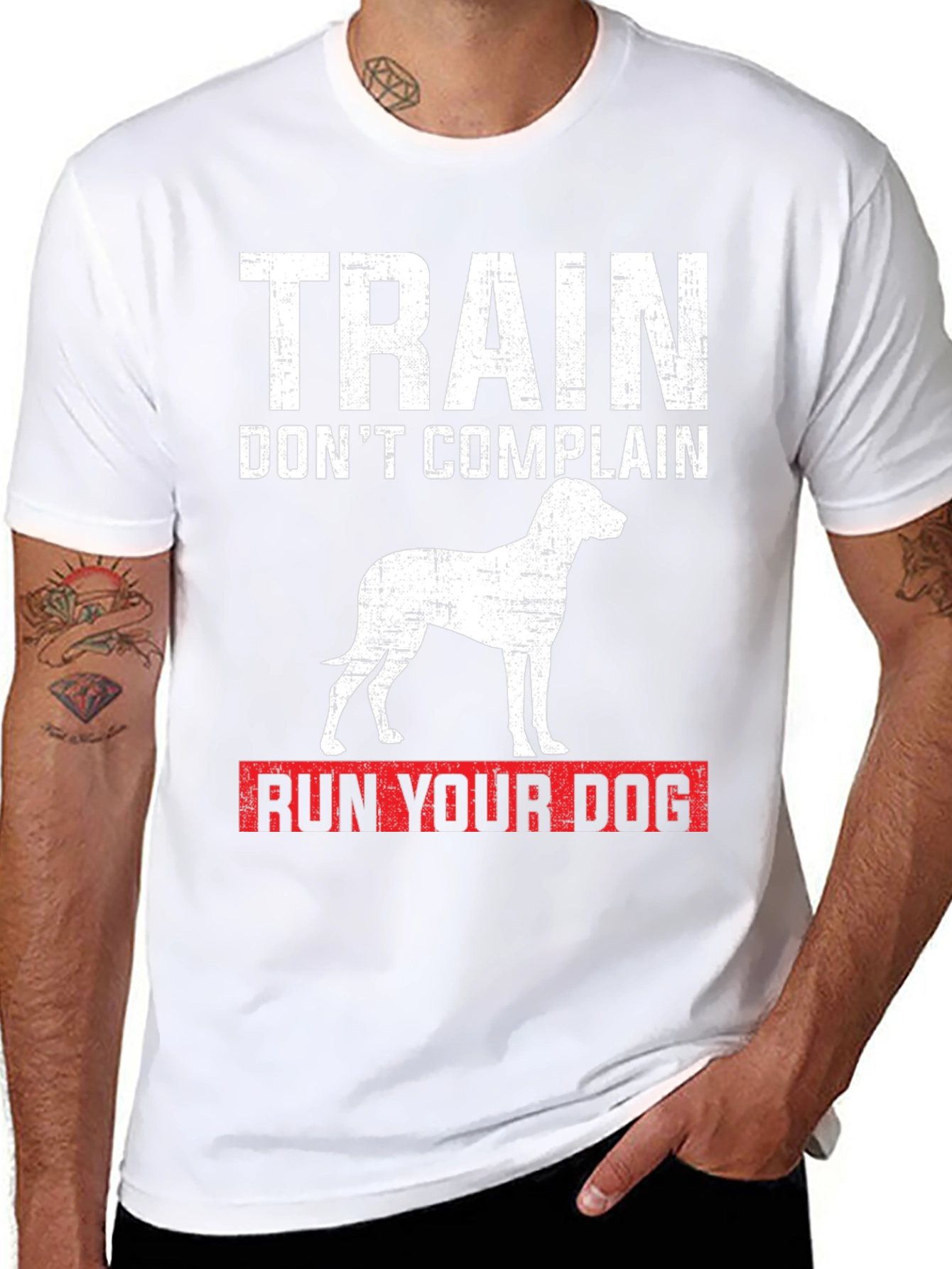 Train Dont Complain Dog T-Shirt