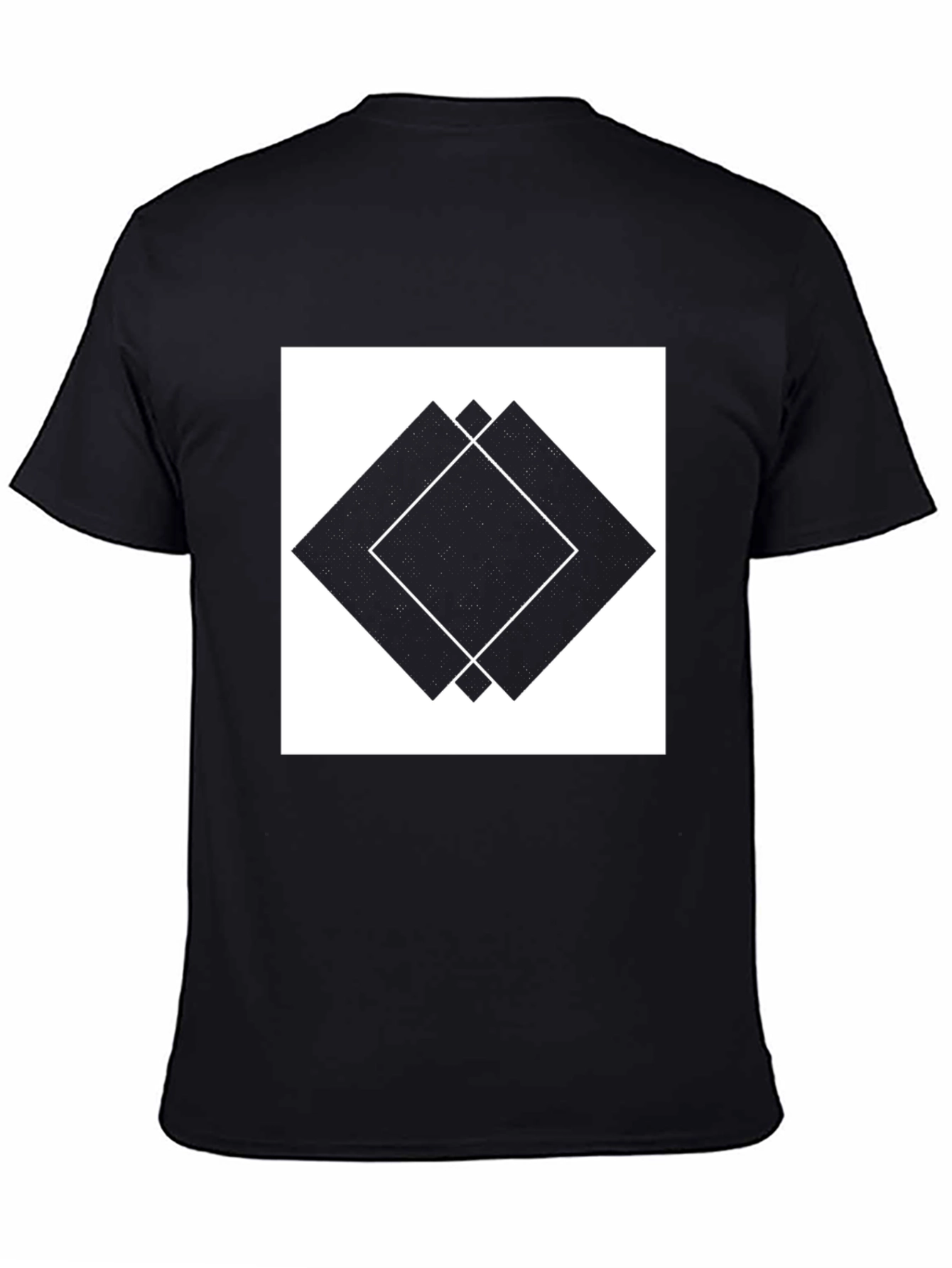 Geometric Diamond Black T-Shirt