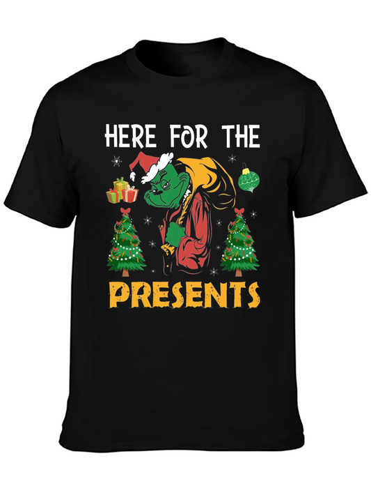 Grinch Here for the Presents Christmas T-Shirt