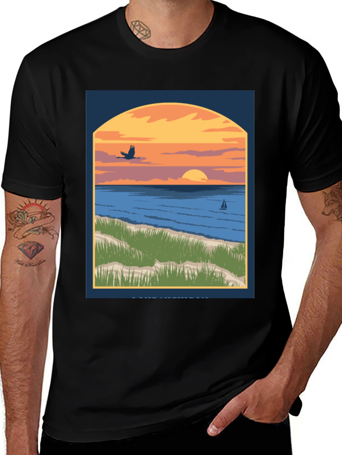 Sunset Beach Graphic Tee - Coastal Style