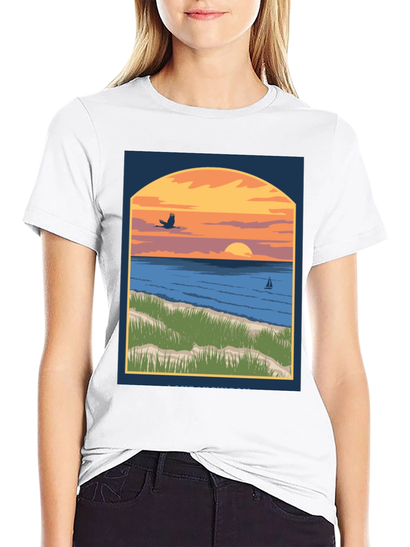 Sunset Beach Graphic Tee - Coastal Style