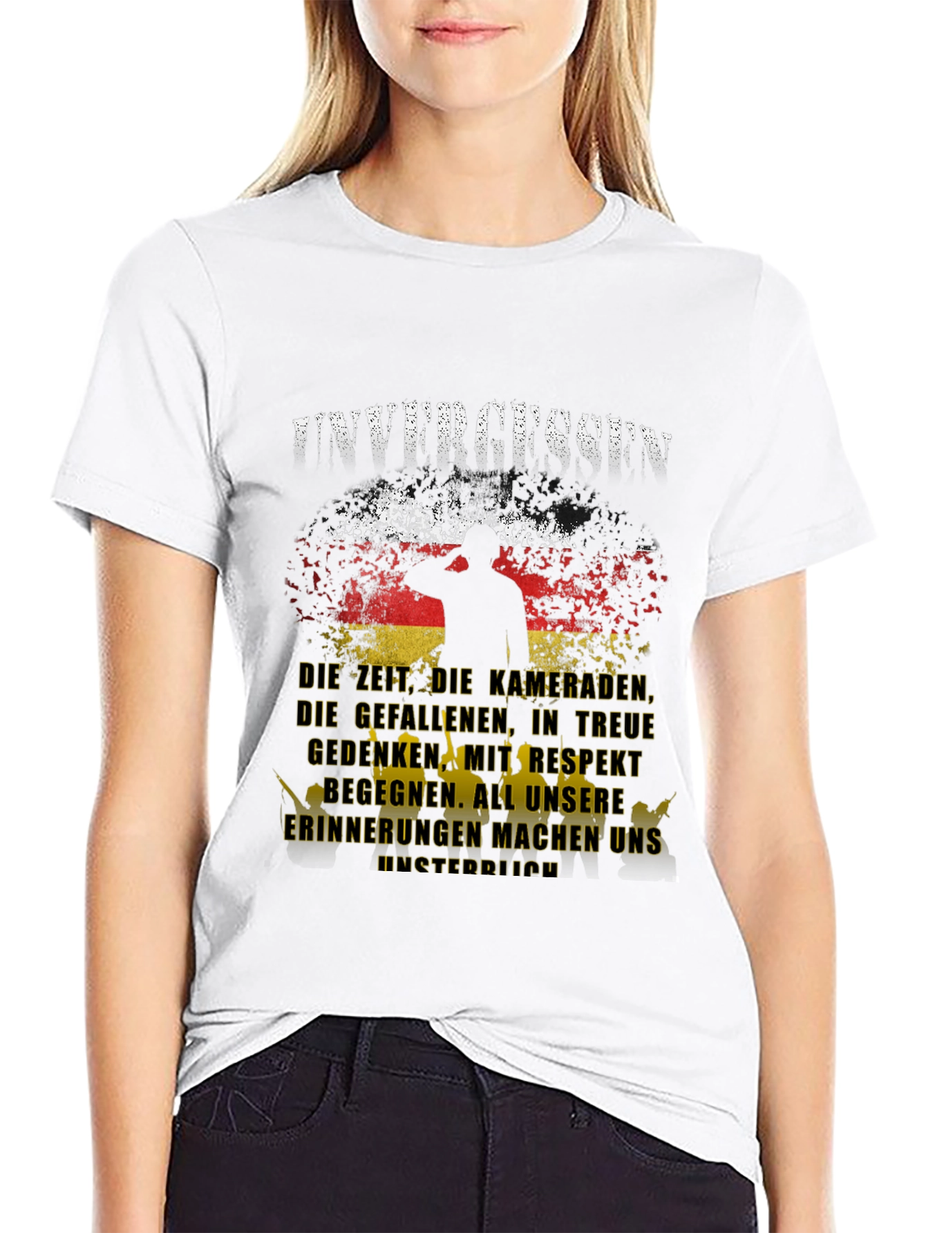 Unvergessen German Flag Graphic T-Shirt