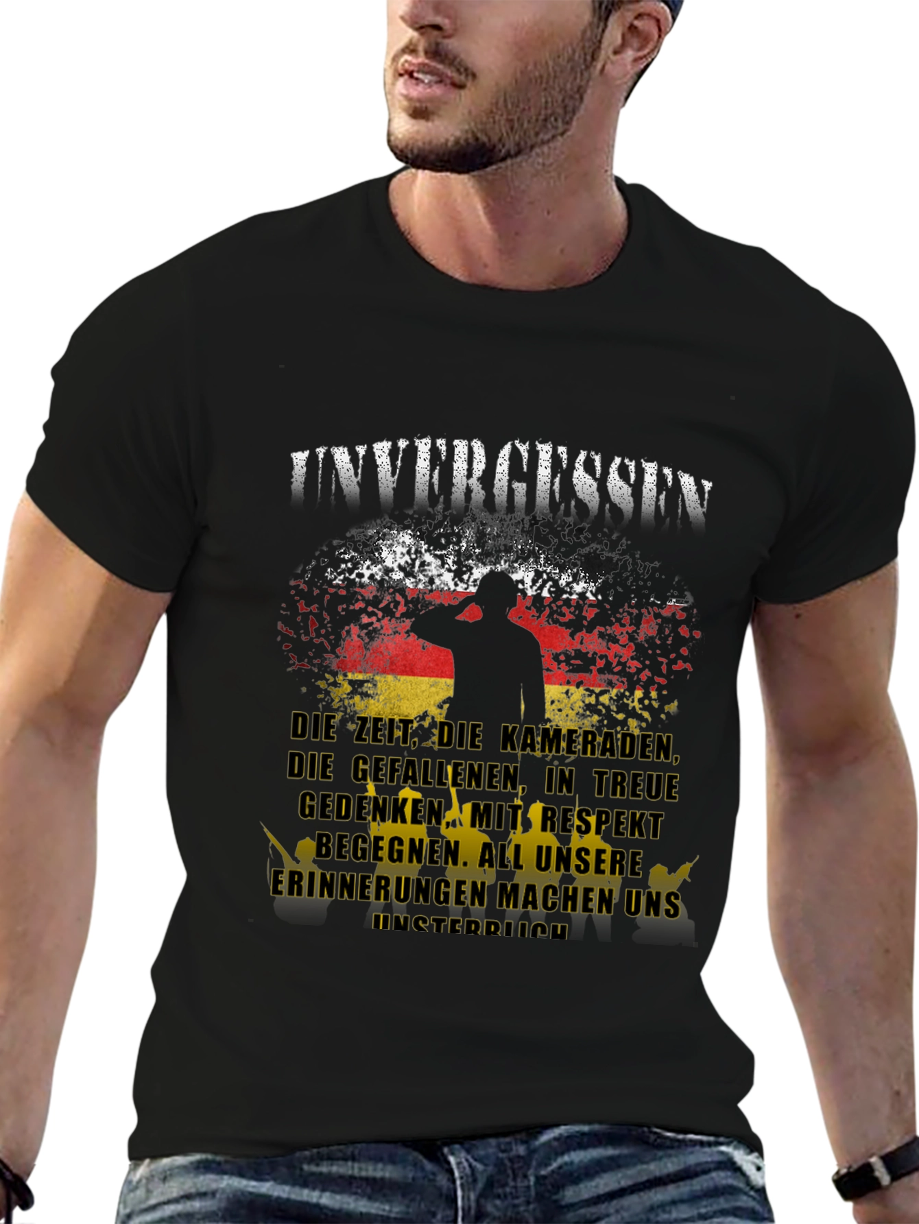 Unvergessen German Flag Graphic T-Shirt