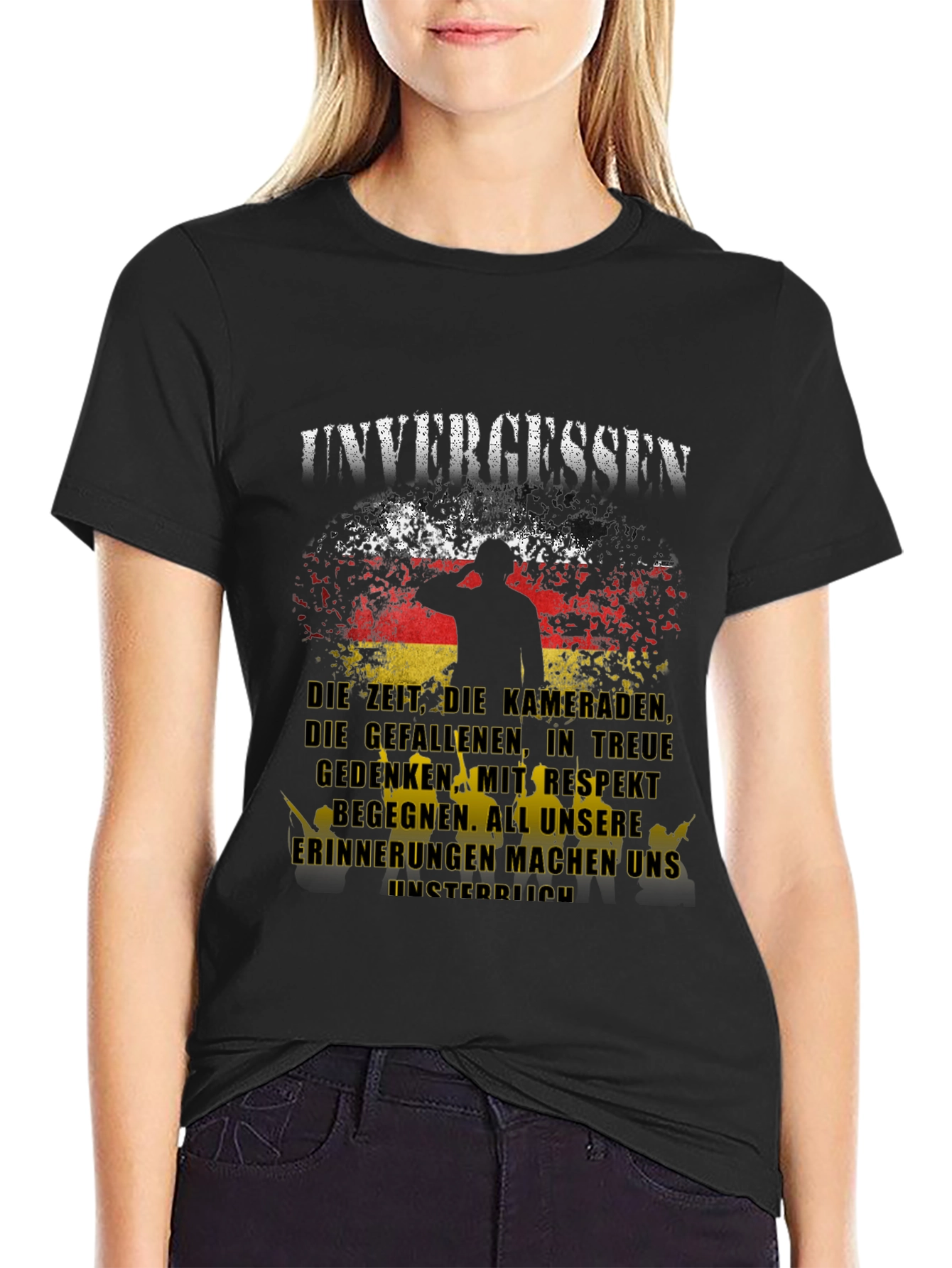 Unvergessen German Flag Graphic T-Shirt