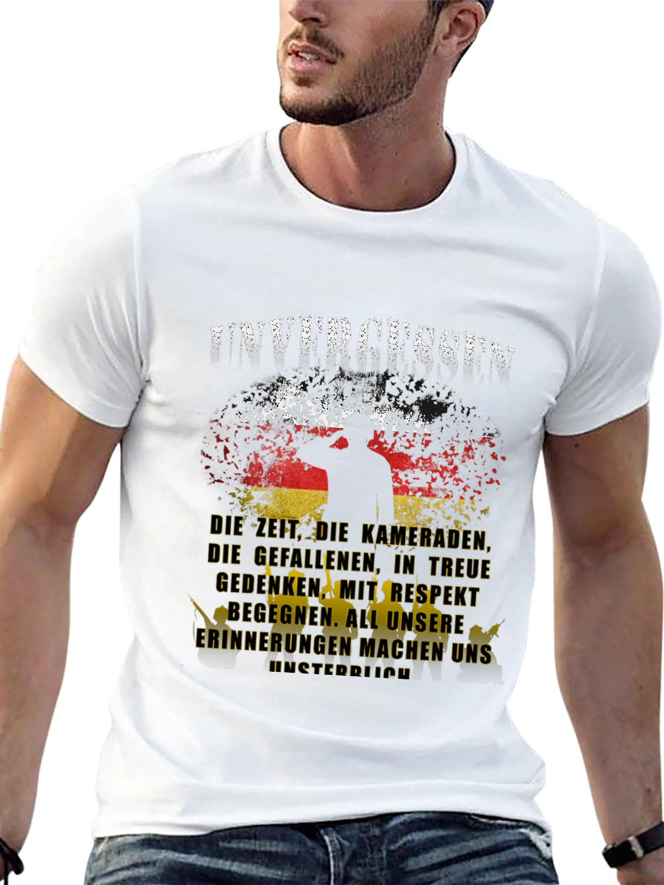 Unvergessen German Flag Graphic T-Shirt