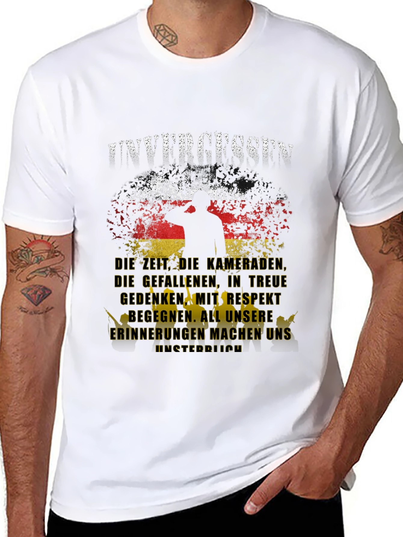 Unvergessen German Flag Graphic T-Shirt