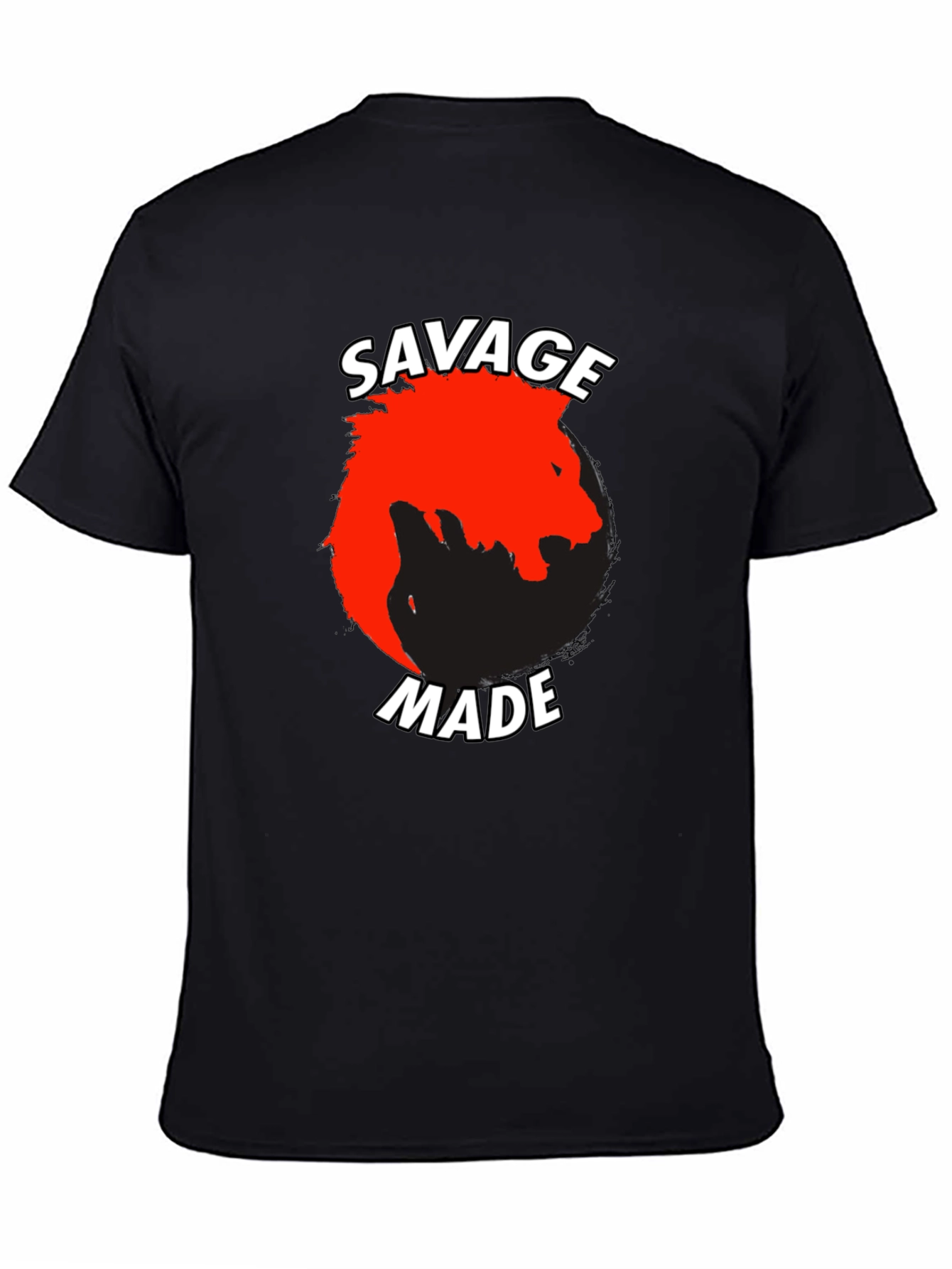 Savage Made Graphic Tee - Bold Lion Design