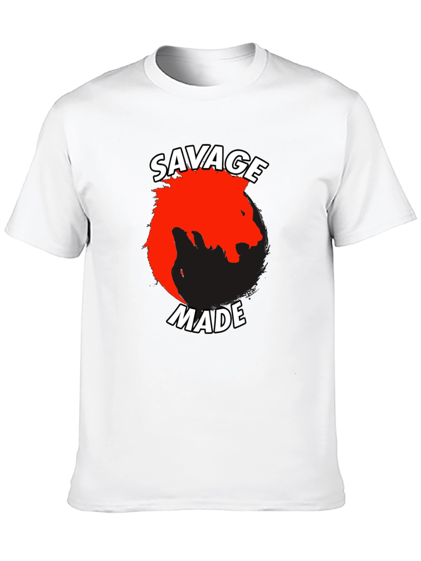 Savage Made Graphic Tee - Bold Lion Design