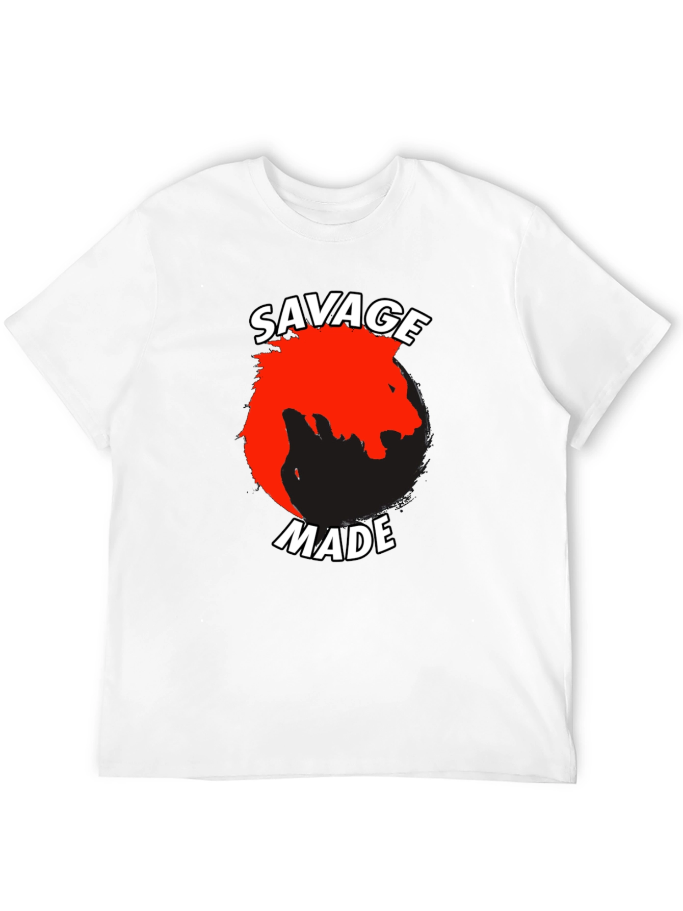 Savage Made Graphic Tee - Bold Lion Design